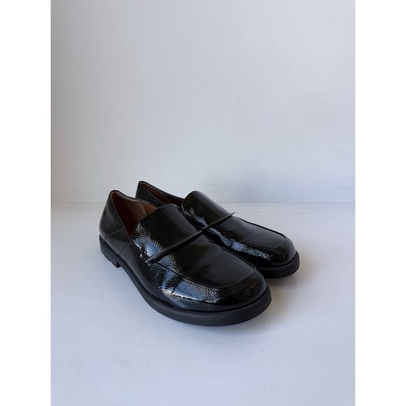 Franco Sarto Women's Black Patent Leather Bocca Slip-on Loafers Size 10M - Picture 6 of 11
